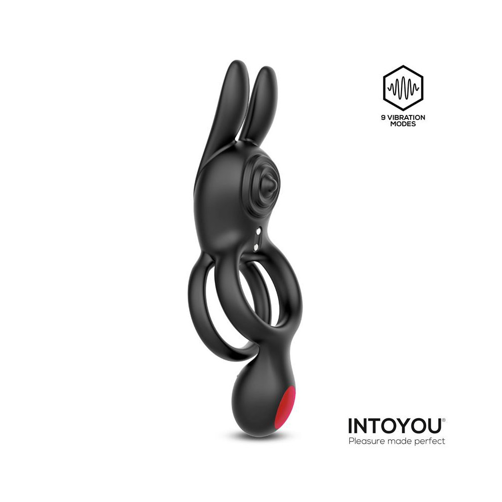 Konny Anillo Vibrador Doble con Conejito y Control Remoto