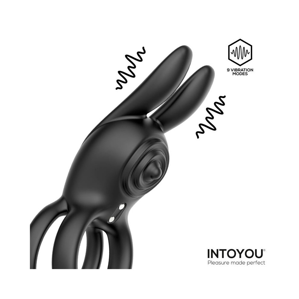 Konny Anillo Vibrador Doble con Conejito y Control Remoto