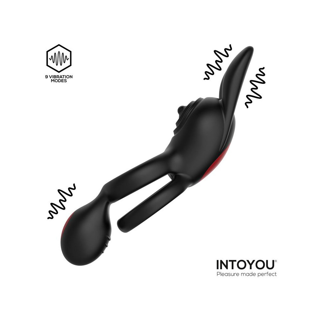 Konny Anillo Vibrador Doble con Conejito y Control Remoto