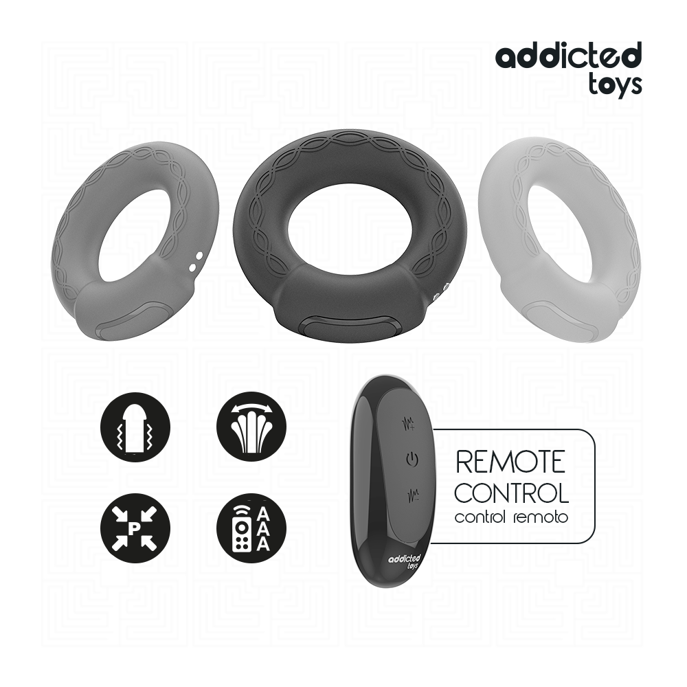 ANILLO PENE VIBRADOR EFECTO CALOR CONTROL REMOTO