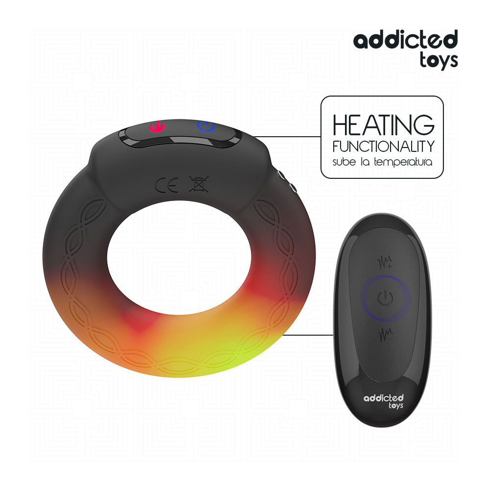 ANILLO PENE VIBRADOR EFECTO CALOR CONTROL REMOTO