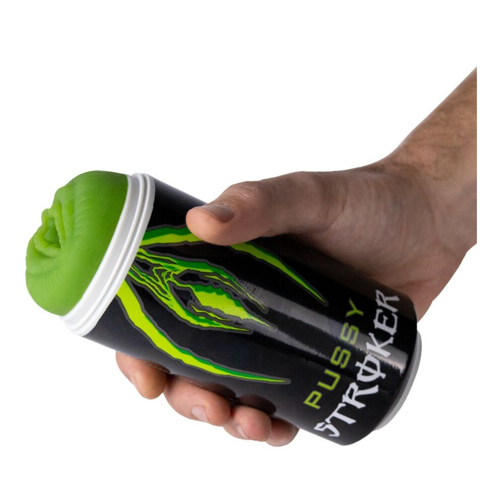 PUSSY STROKER MASTURBADOR MASCULINO VAGINA LATA BEBIDA ENERGÉTICA