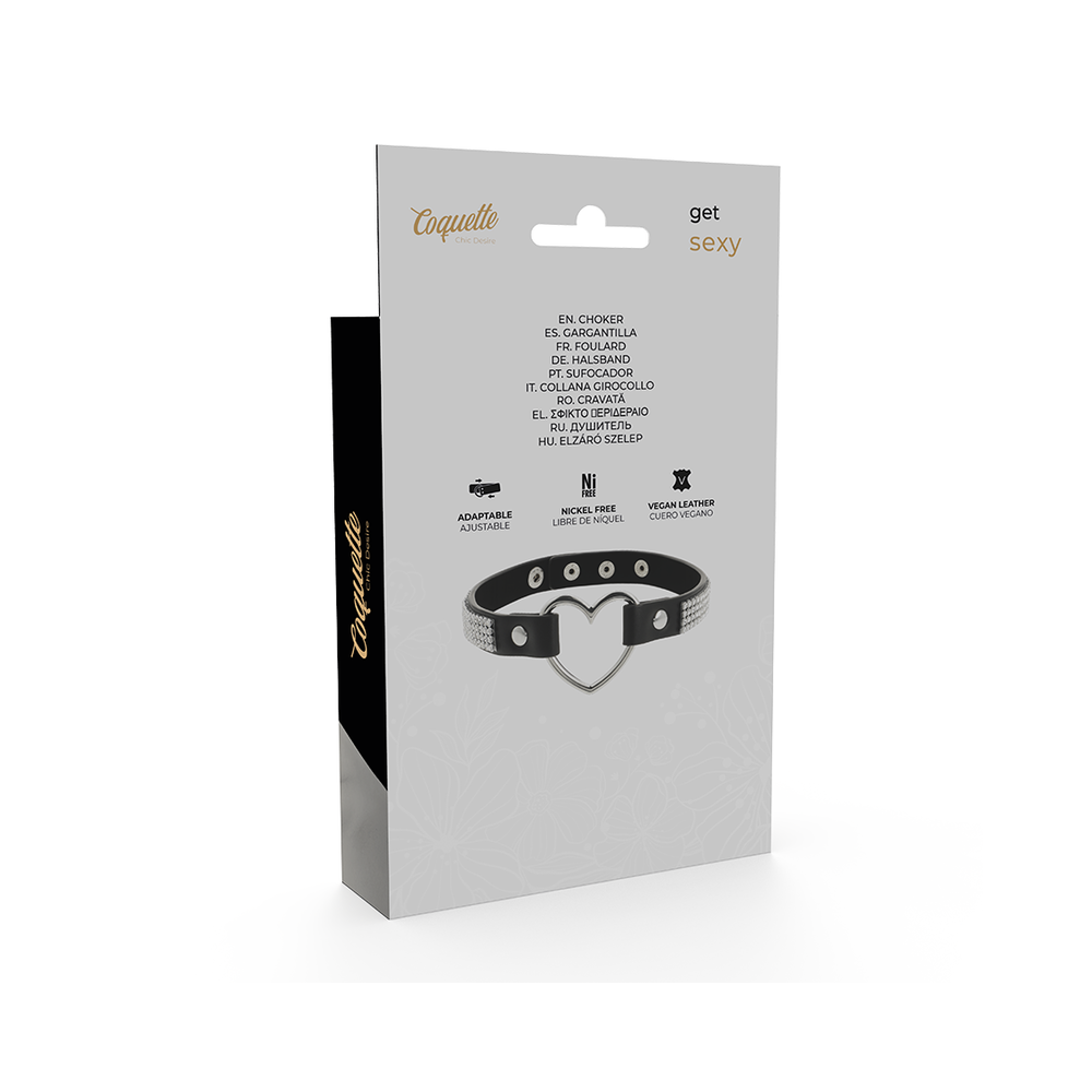 CHOKER CUERO VEGANO CORAZON