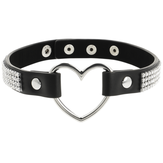 CHOKER CUERO VEGANO CORAZON
