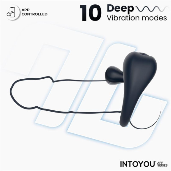 Kenny Anillo Vibrador con Estimulador de Clítoris y APP Azul Noche