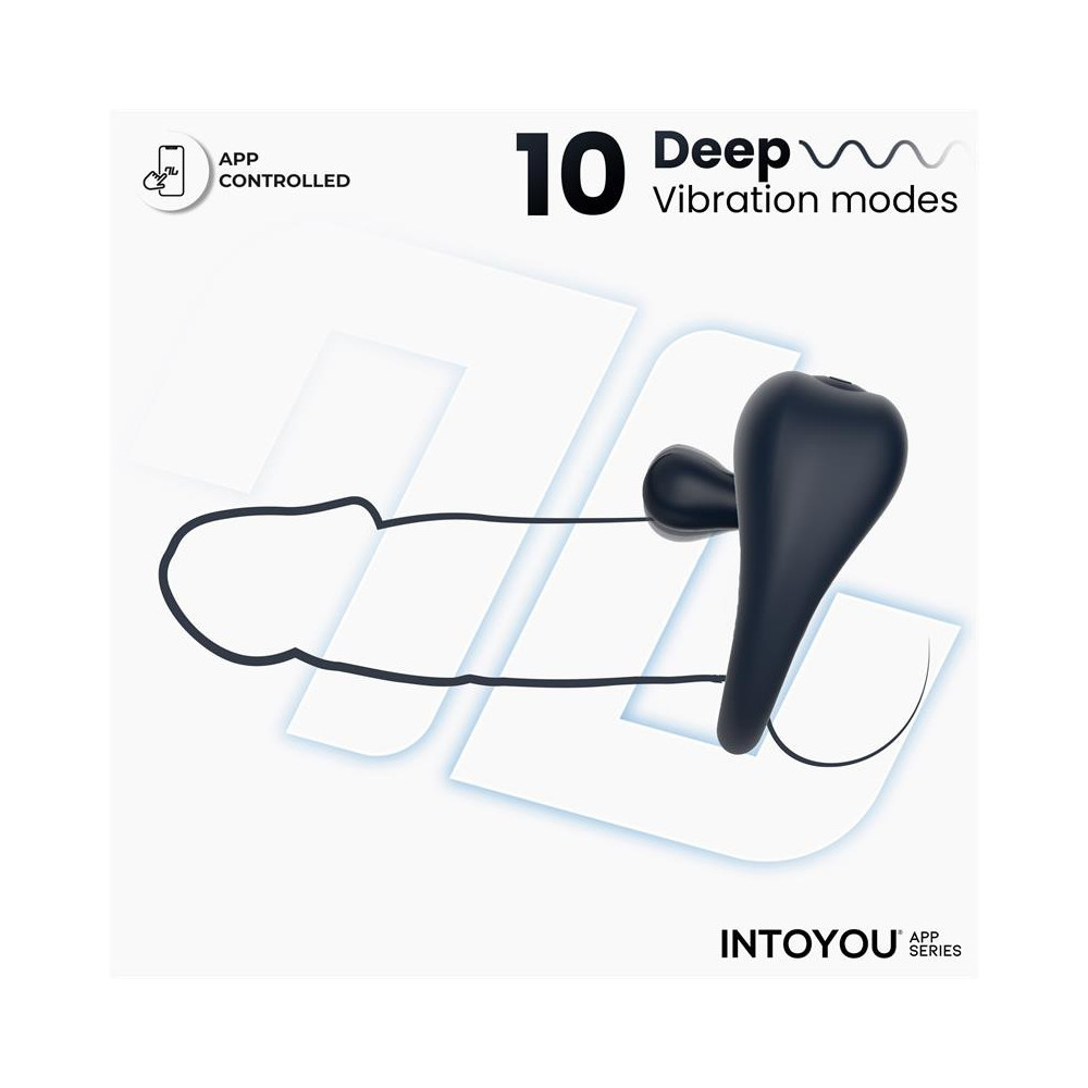 Kenny Anillo Vibrador con Estimulador de Clítoris y APP Azul Noche