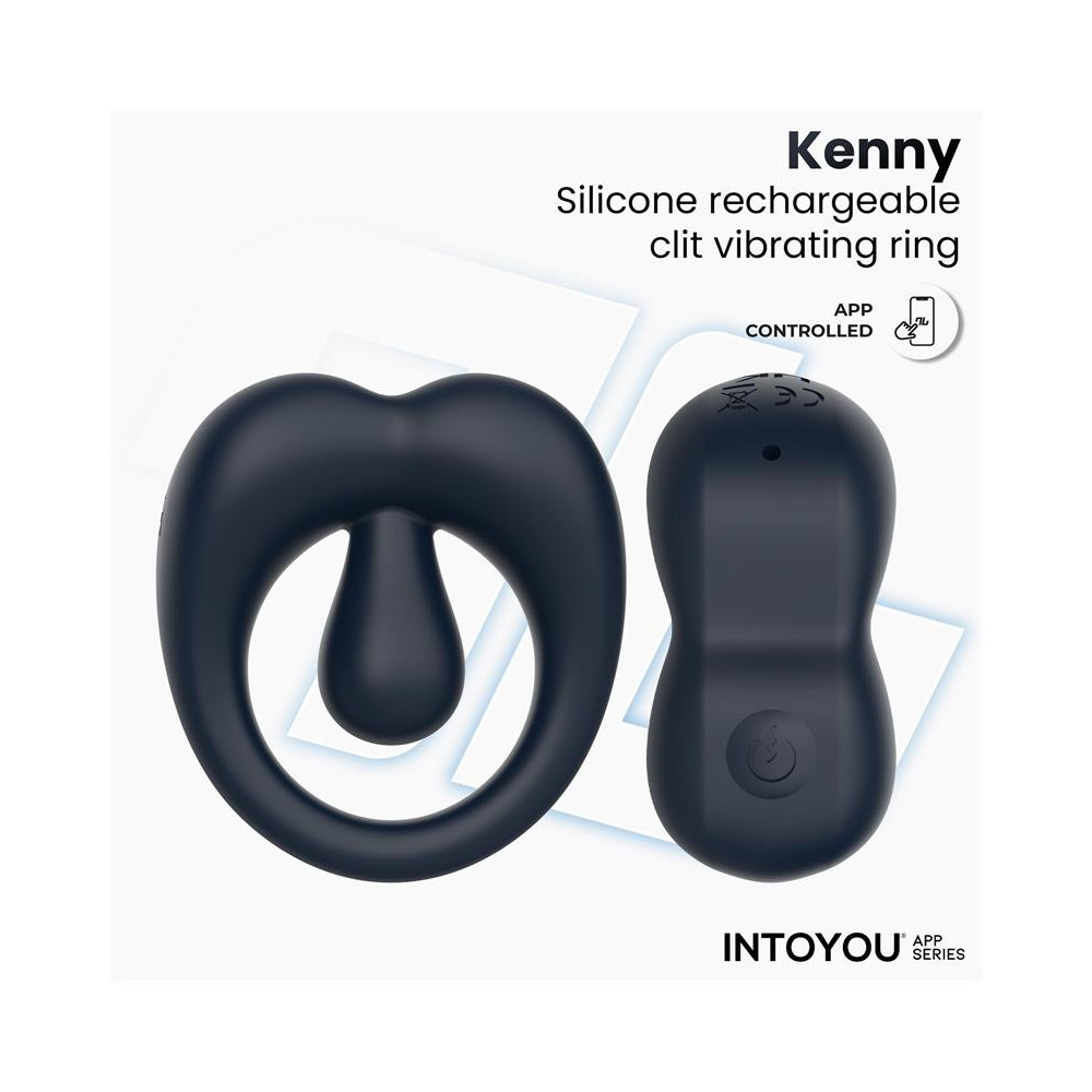 Kenny Anillo Vibrador con Estimulador de Clítoris y APP Azul Noche