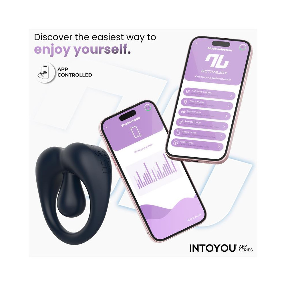 Kenny Anillo Vibrador con Estimulador de Clítoris y APP Azul Noche