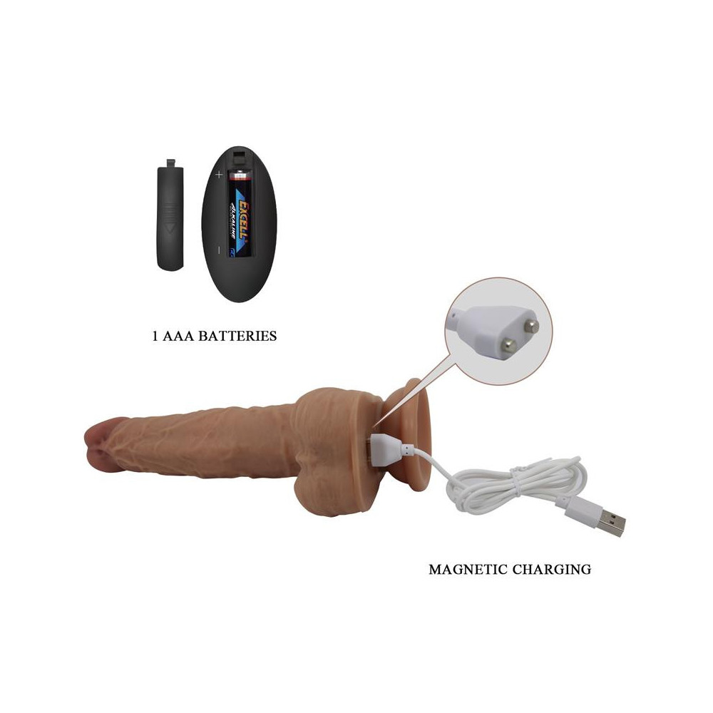 Jonathan Dildo con Vibración y Empuje Control Remoto