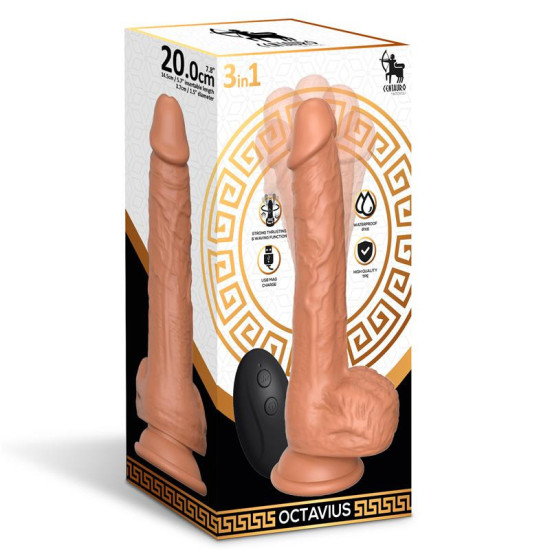 Octavius Dildo con Vibración, Thrusting y Waving 360º 7.8" - 20 cm