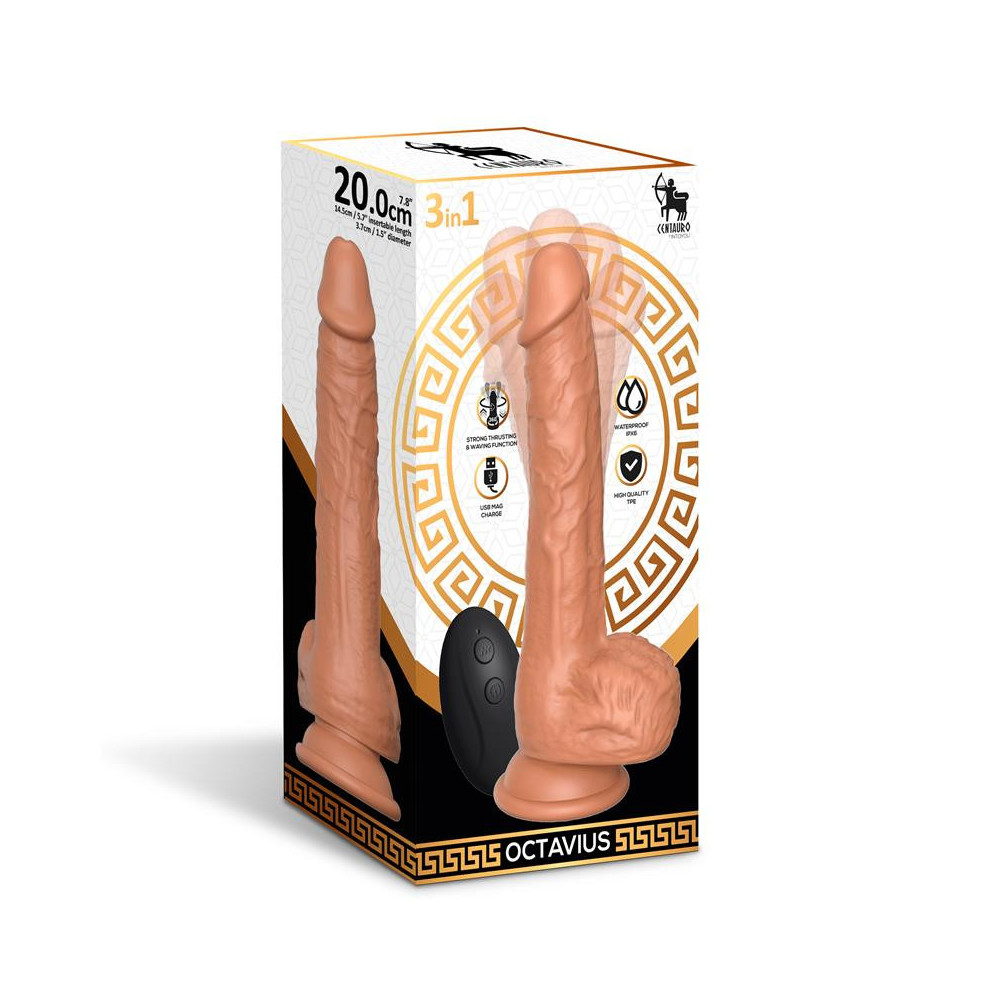 Octavius Dildo con Vibración, Thrusting y Waving 360º 7.8 | Kiwichi