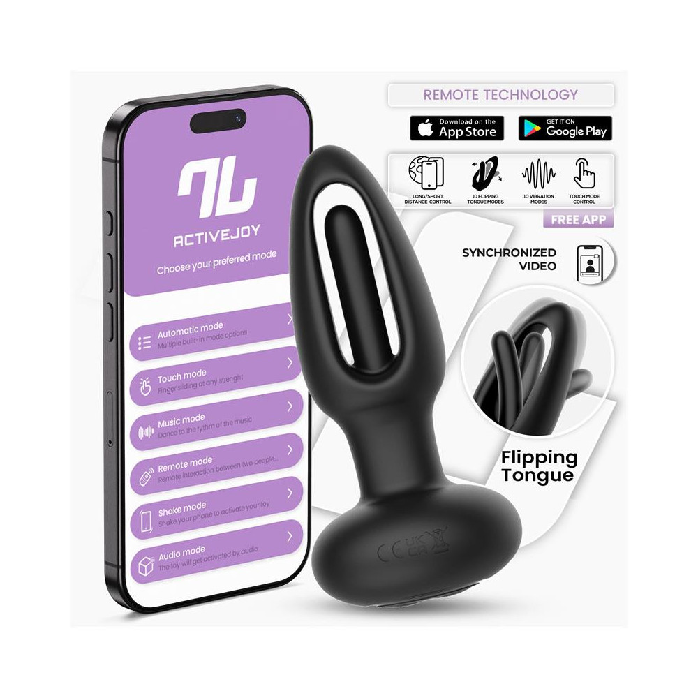 Zack Plug Anal con Flipping Tongue y Vibración con App