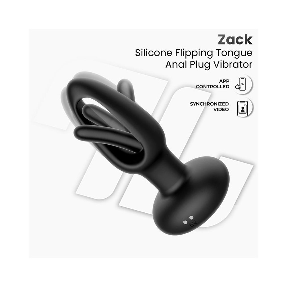 Zack Plug Anal con Flipping Tongue y Vibración con App