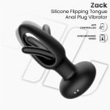Zack Plug Anal con Flipping Tongue y Vibración con App