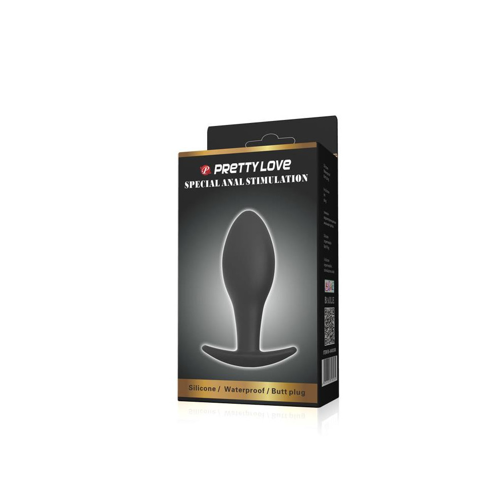PRETTY LOVE - PLUG ANAL SILICONA ANCLA 8.5 CM NEGRO