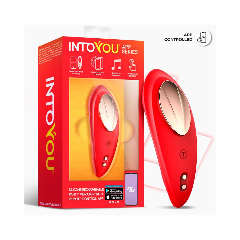 Brisette VIBRADOR DE BRAGUITA CON APP SILICONA ROJO