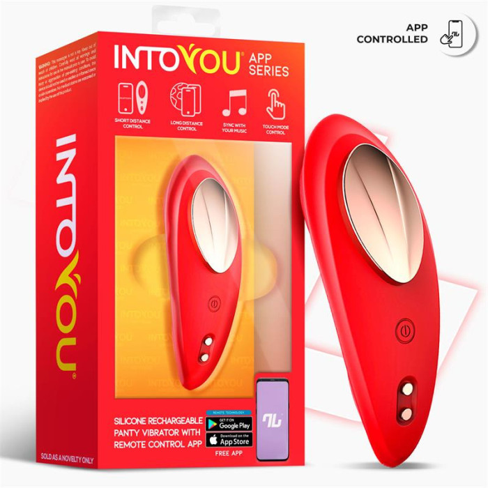 Brisette VIBRADOR DE BRAGUITA CON APP SILICONA ROJO