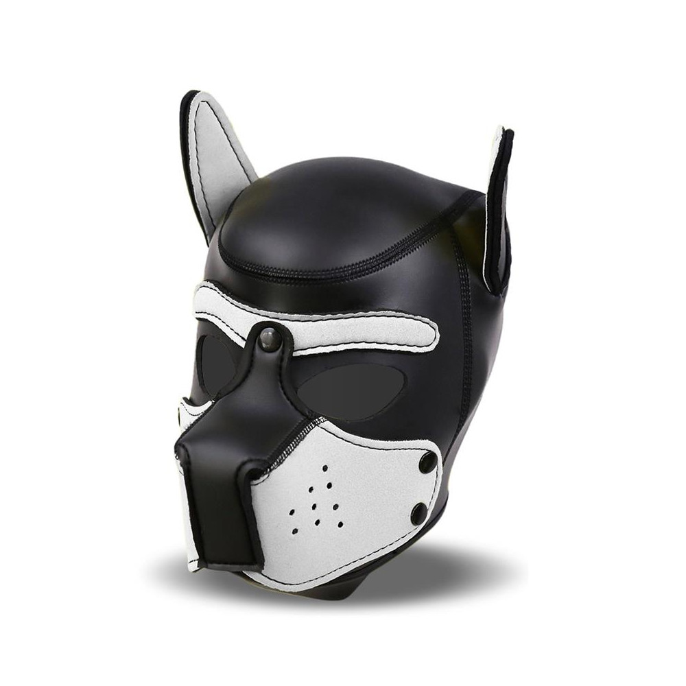 Hound Máscara de Perro Neopreno Hocido Extraíble Negro/Blanco Talla Única