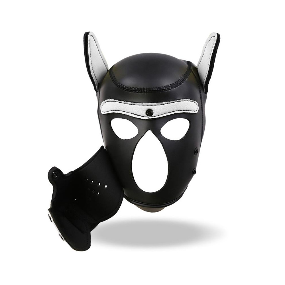 Hound Máscara de Perro Neopreno Hocido Extraíble Negro/Blanco Talla Única