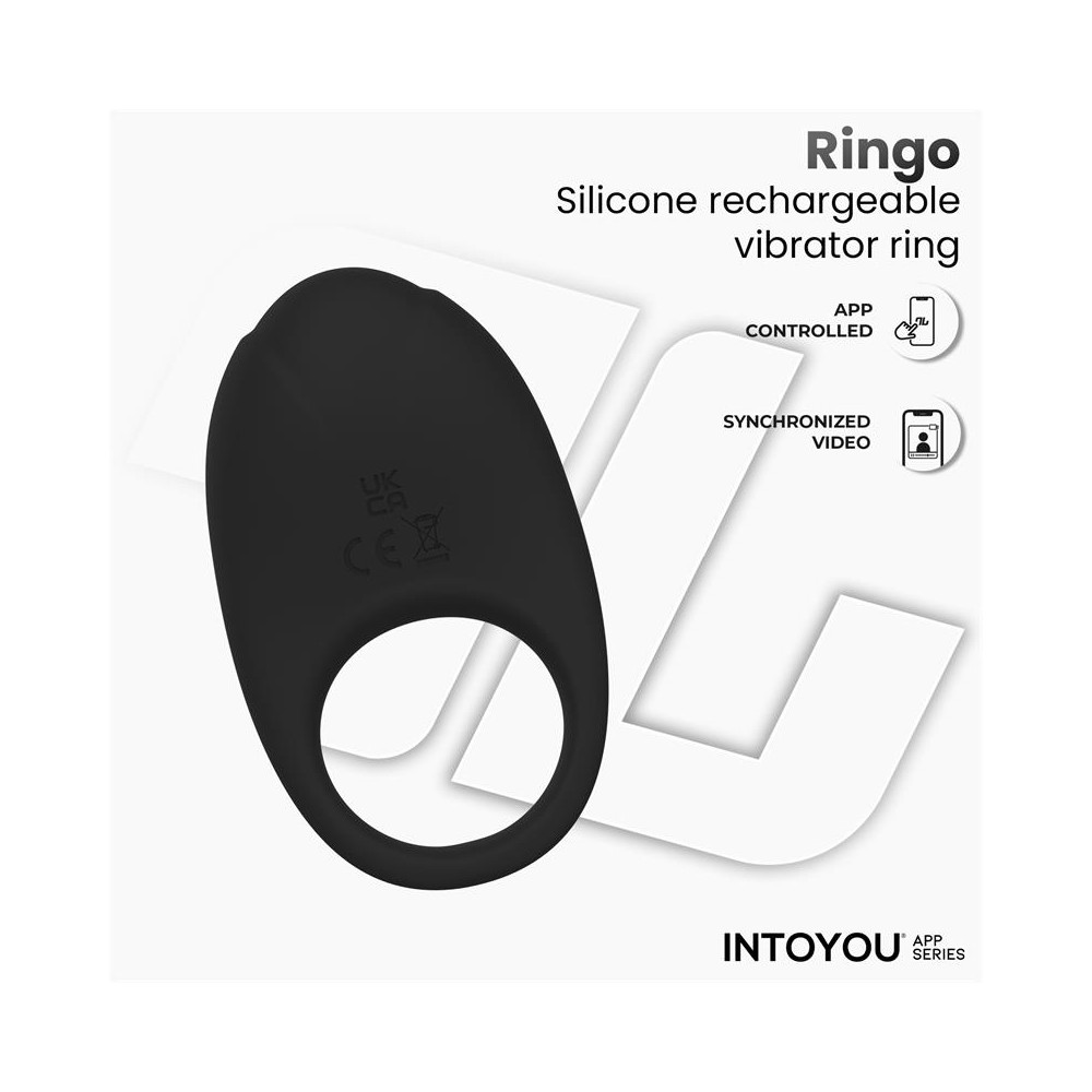 Ringo Anillo Vibrador con APP Unibody Negro