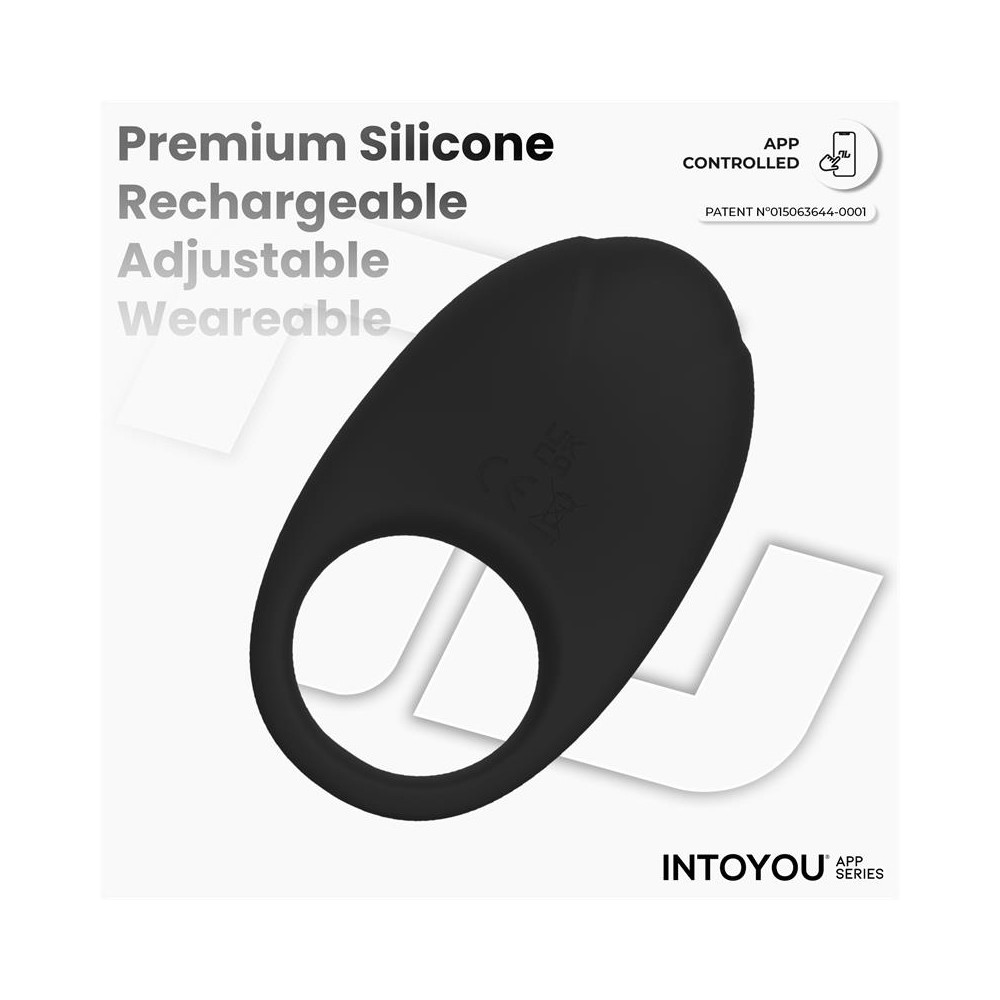 Ringo Anillo Vibrador con APP Unibody Negro