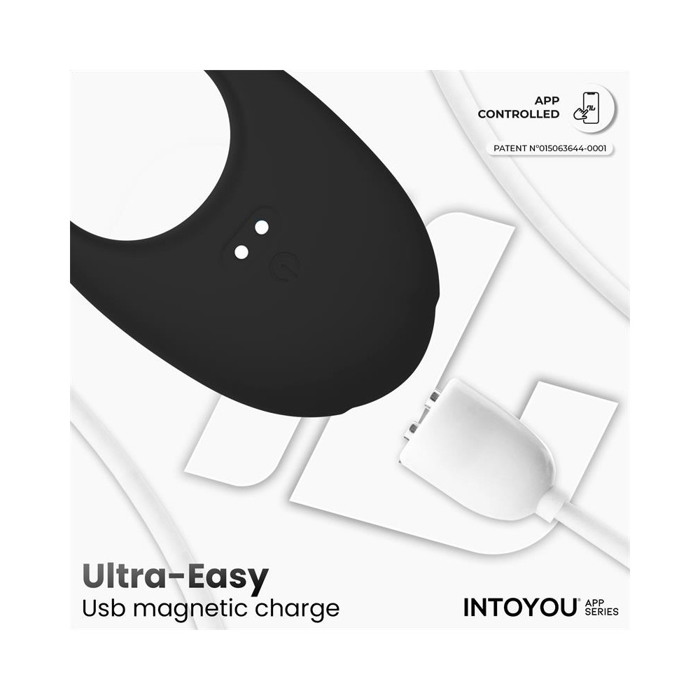 Ringo Anillo Vibrador con APP Unibody Negro