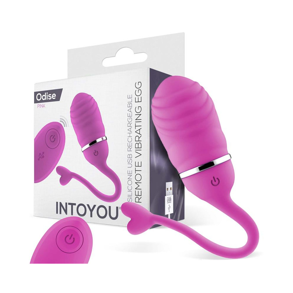 Huevo Vibrador Control Remoto Odise USB Silicona Rosa