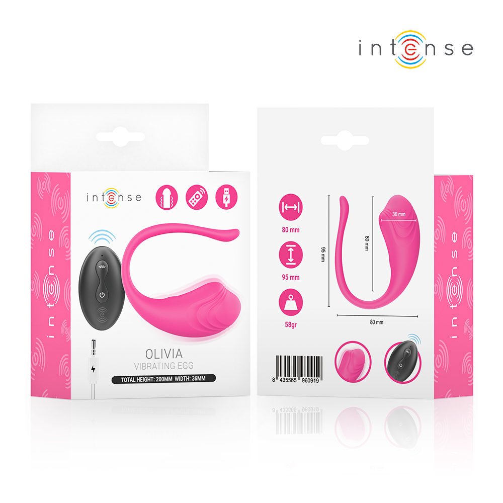 OLIVIA HUEVO VIBRADOR ROSA CONTROL REMOTO