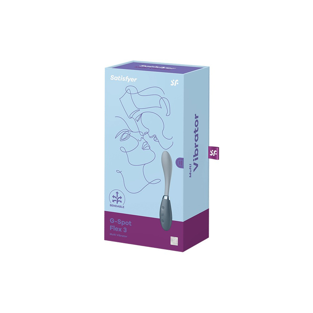 VIBRADOR G-SPOT FLEX 3 SATISFYER GRIS