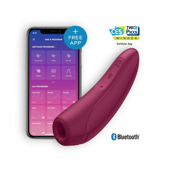 ESTIMULADOR CURVY 1+ CON APP SATISFYER ROJO ROSADO