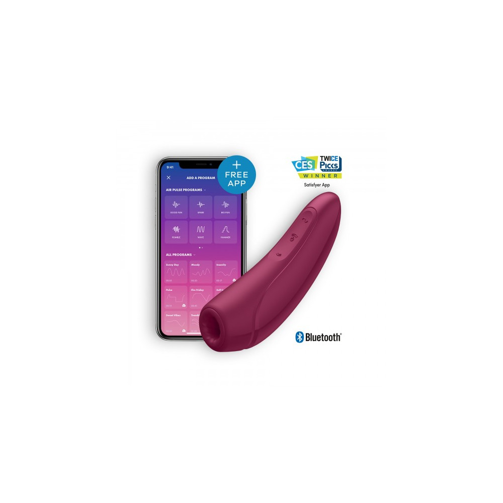 ESTIMULADOR CURVY 1+ CON APP SATISFYER ROJO ROSADO