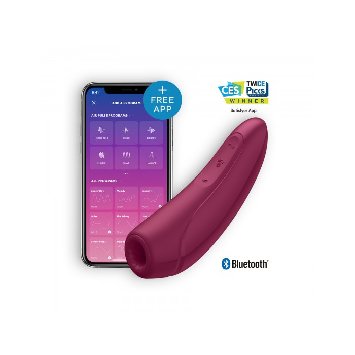 ESTIMULADOR CURVY 1+ CON APP SATISFYER ROJO ROSADO
