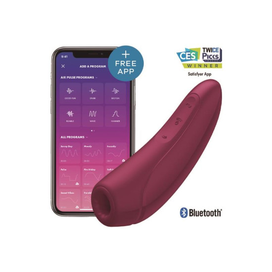 ESTIMULADOR CURVY 1+ CON APP SATISFYER ROJO ROSADO
