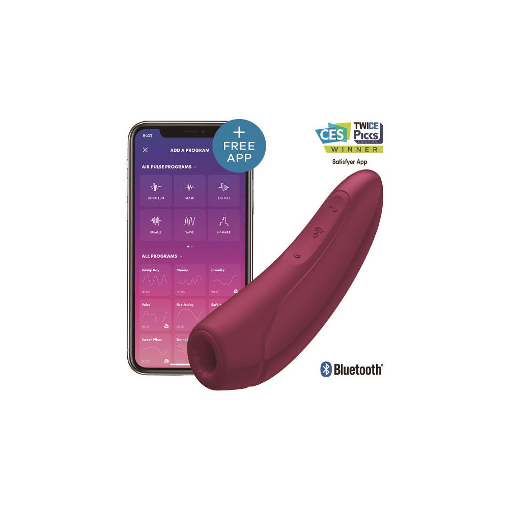 ESTIMULADOR CURVY 1+ CON APP SATISFYER ROJO ROSADO