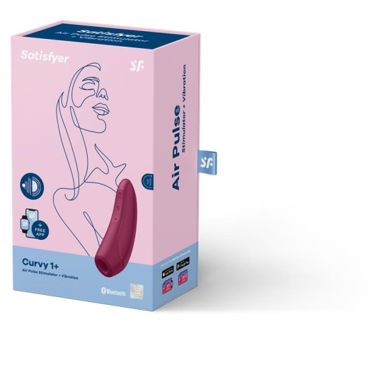 ESTIMULADOR CURVY 1+ CON APP SATISFYER ROJO ROSADO