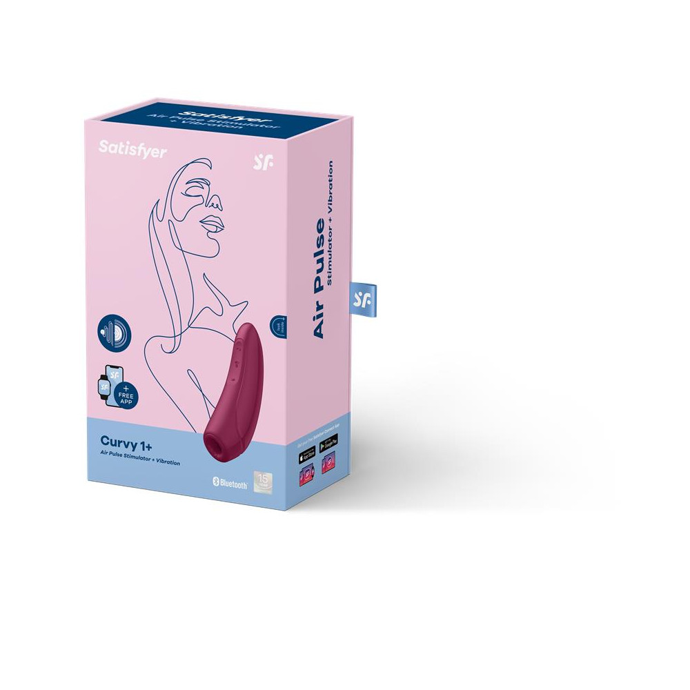 ESTIMULADOR CURVY 1+ CON APP SATISFYER ROJO ROSADO