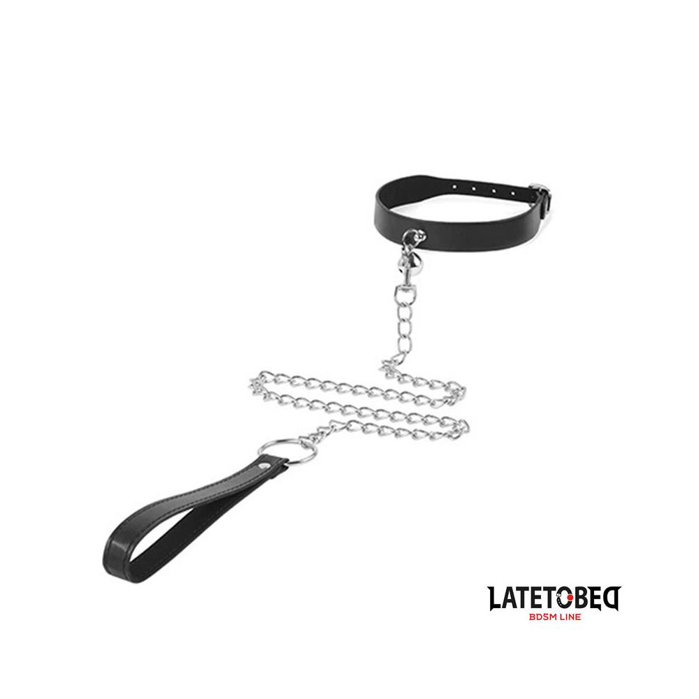 LATETOBED BDSM LINE Collar con Cascabel y Correa