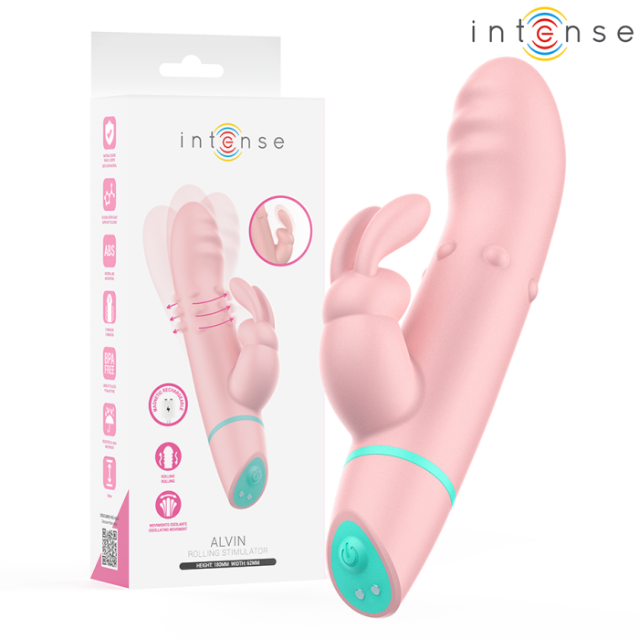 ALVIN ESTIMULADOR RABBIT & VIBRADOR ROLLING + OSCILANTE | Kiwichi