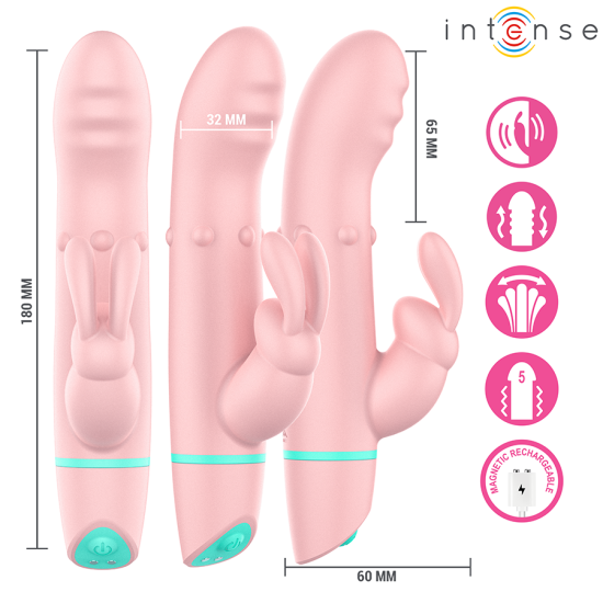 ALVIN ESTIMULADOR RABBIT & VIBRADOR ROLLING + OSCILANTE | Kiwichi