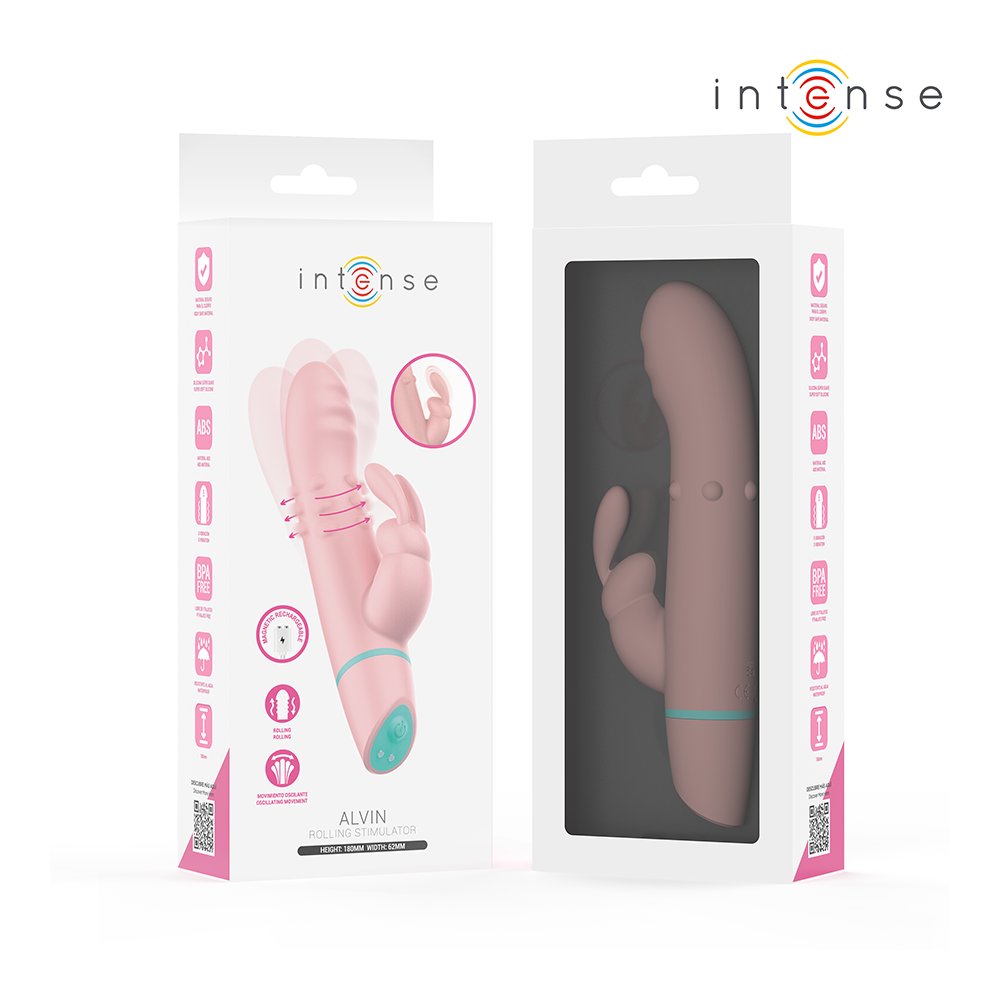 ALVIN ESTIMULADOR RABBIT & VIBRADOR ROLLING + OSCILANTE | Kiwichi