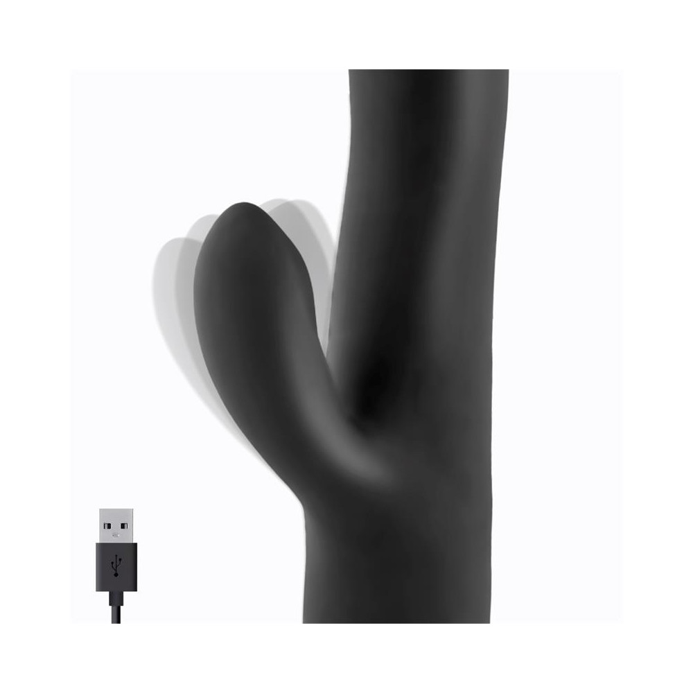 Angus Vibrador con Función de Movimiento Thrusting 2 Motores Silicona USB