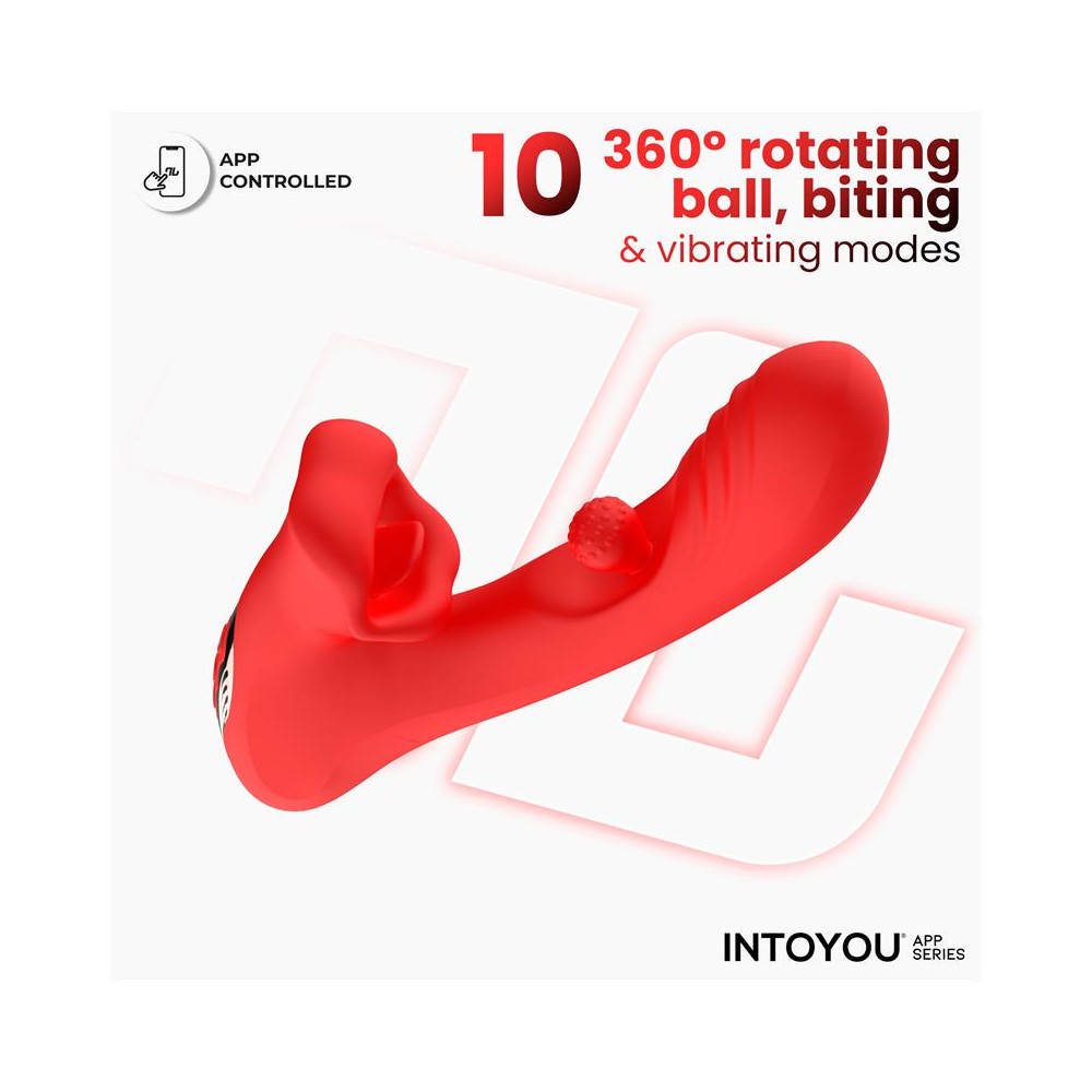 Franky Vibrador con Biting y Bola Rotativa con APP