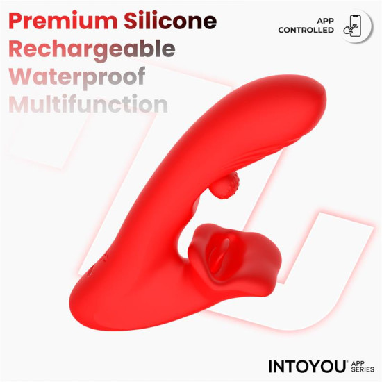 Franky Vibrador con Biting y Bola Rotativa con APP