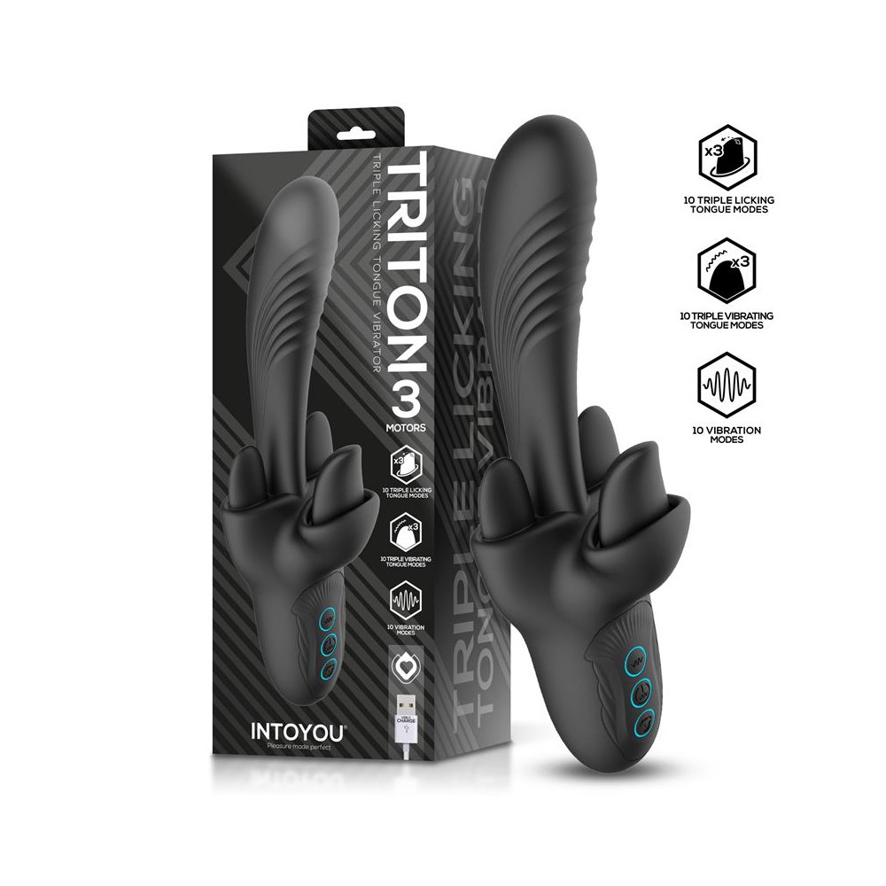 Triton Vibrador Triple Lengua