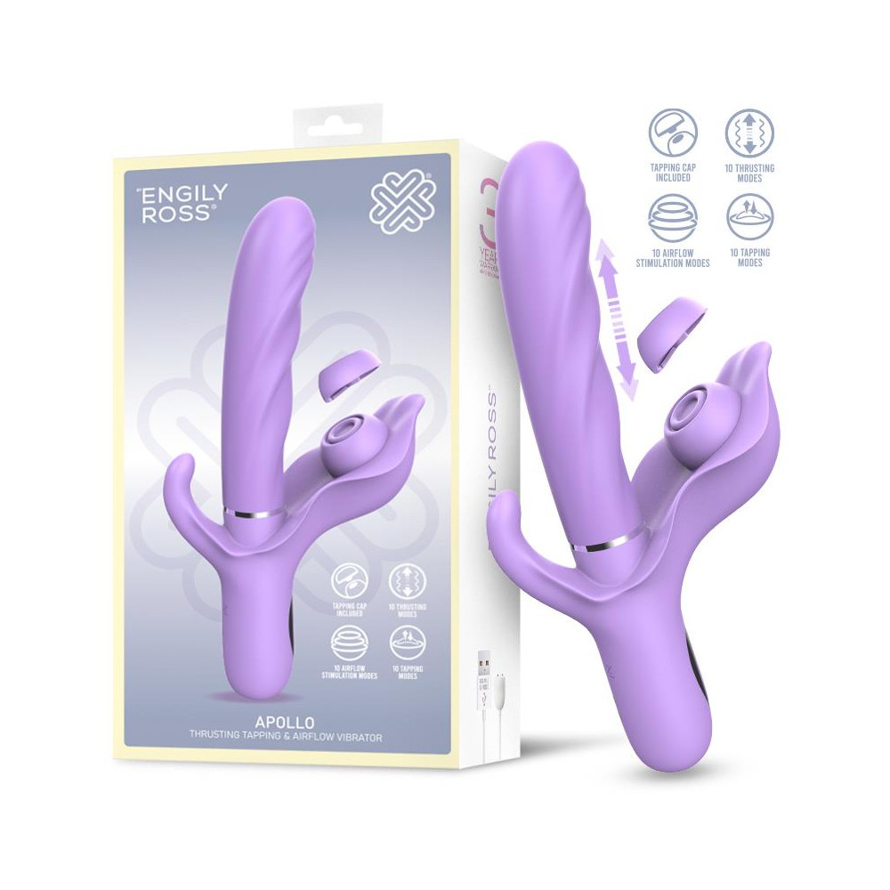 Apollo Vibrador con Thrusting, Tapping y Succión