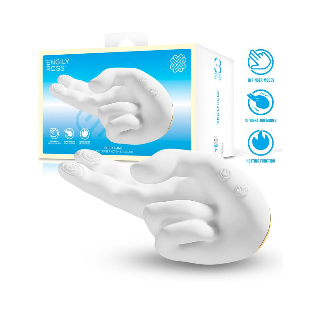 Flirty Hand Estimulador Finger con Efecto Calor