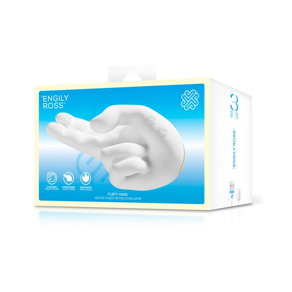 Flirty Hand Estimulador Finger con Efecto Calor