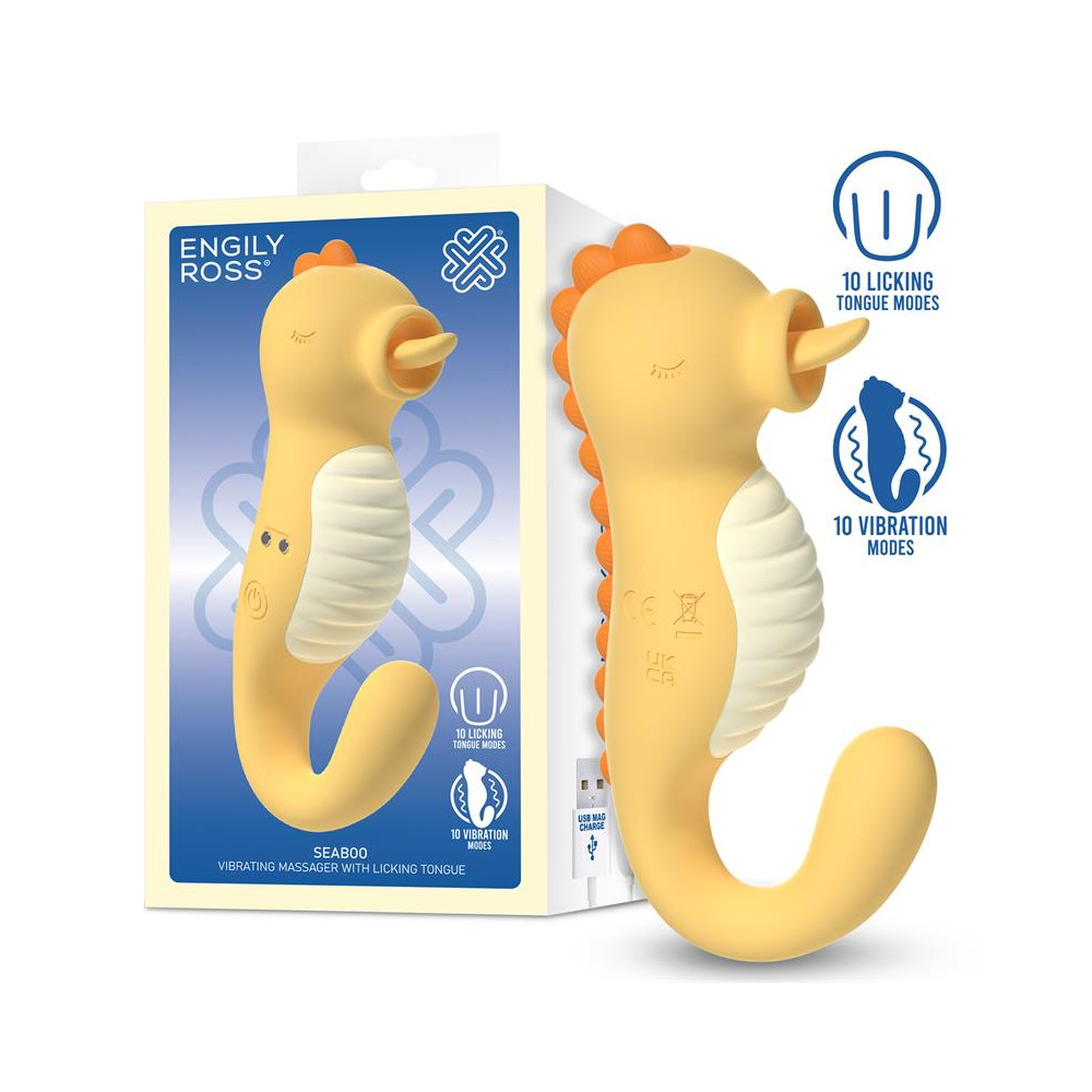 Seaboo Masajeador con Vibracion y Lengua Licking