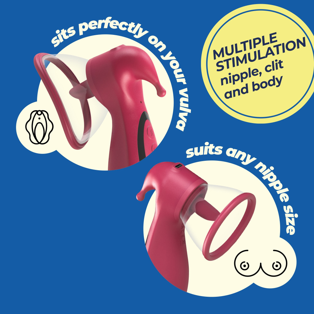 SACI ESTIMULADOR DE CLÍTORIS Y PEZONES CON SUCCIÓN