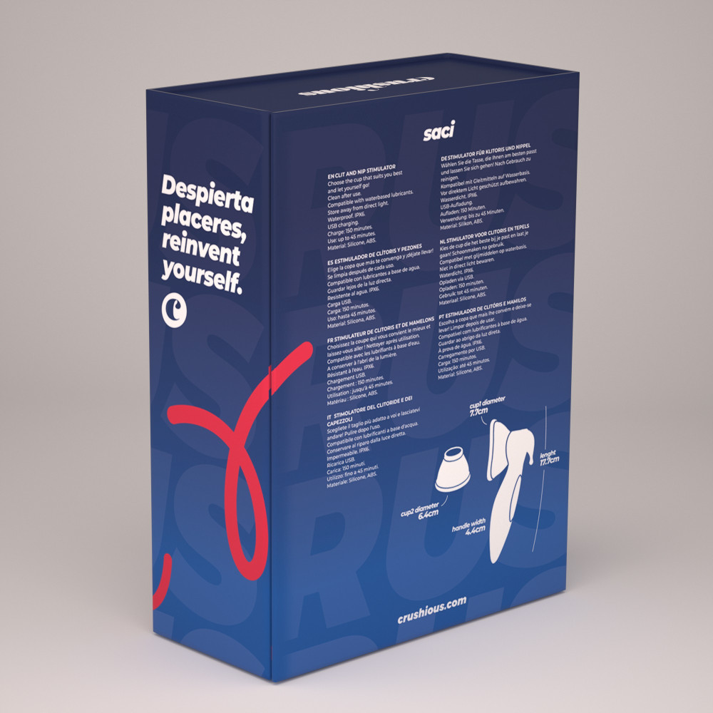 SACI ESTIMULADOR DE CLÍTORIS Y PEZONES CON SUCCIÓN